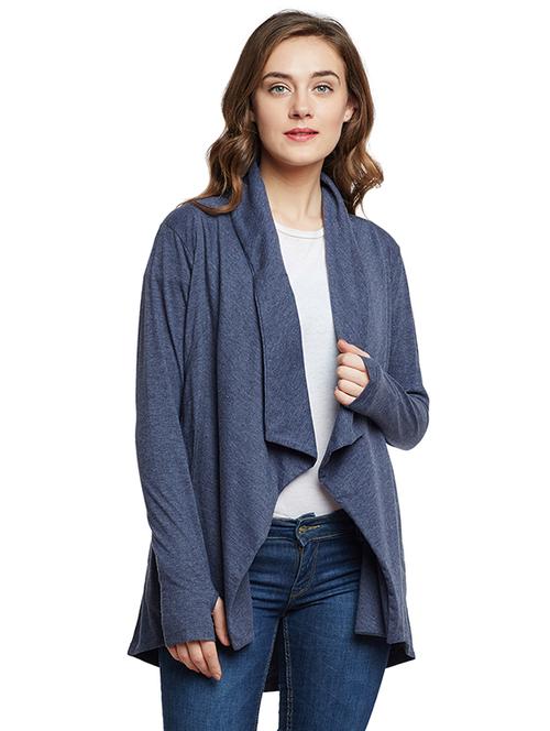 shawl collar water fall shrug - 15611058 - Very Small Image - 1