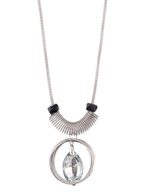 silver tone long necklace - 15611134 - Very Small Image - 1