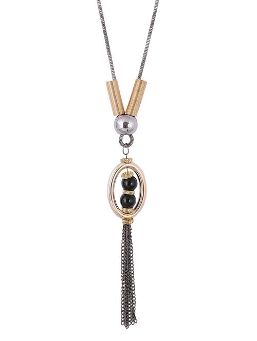 multi colored metal long necklace - 15611142 - Very Small Image - 1