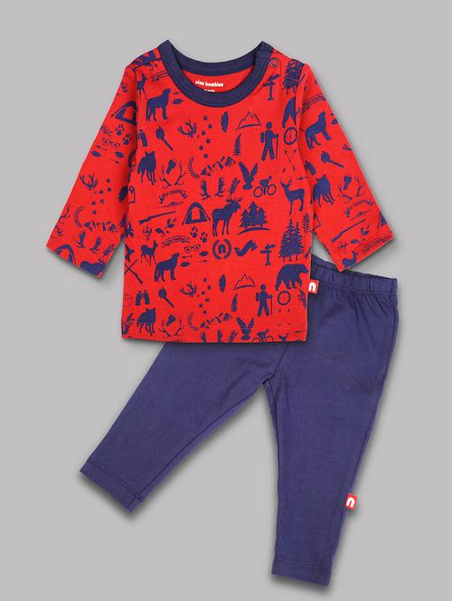 red cotton full length set - 15611647 - Very Small Image - 1