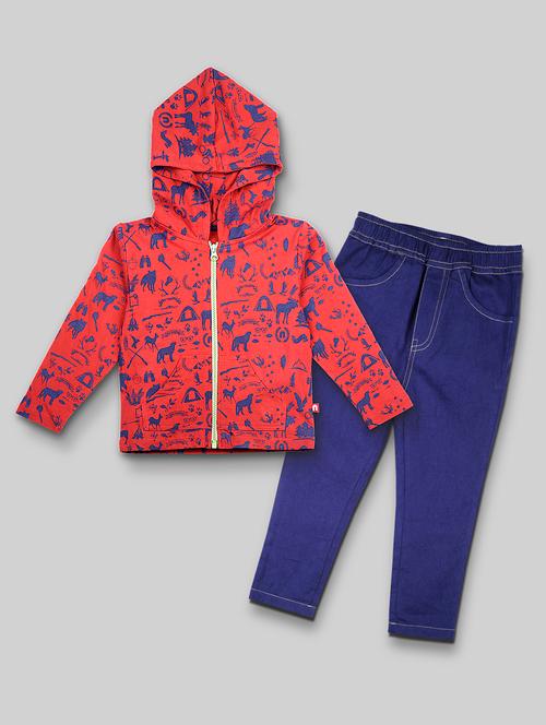 red cotton full length set - 15611649 - Very Small Image - 1