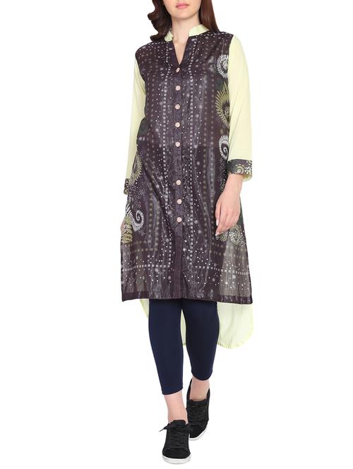 high low printed kurta - 15611681 - Very Small Image - 1