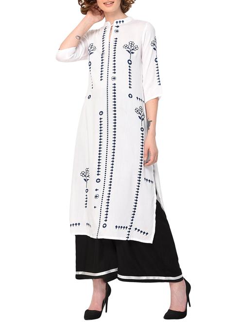 straight printed kurta - 15612124 - Very Small Image - 1