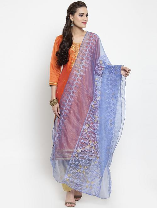 tonal embroidered dupatta - 15612358 - Very Small Image - 1