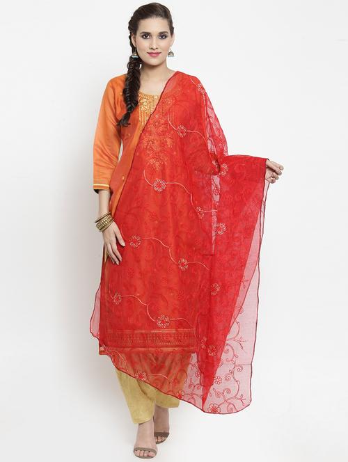 tonal embroidered dupatta - 15612365 - Very Small Image - 1