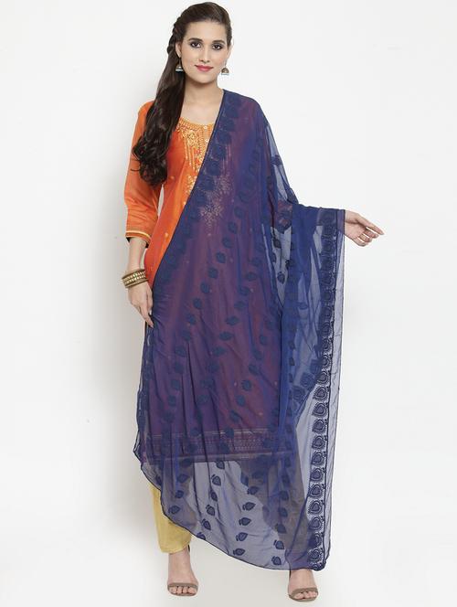 tonal embroidered dupatta - 15612377 - Very Small Image - 1