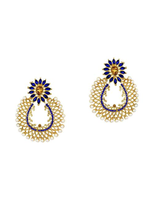 blue gold tone earrings - 15612508 - Very Small Image - 1