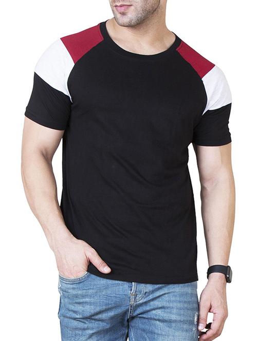 black cotton raglan t-shirt - 15612664 - Very Small Image - 1