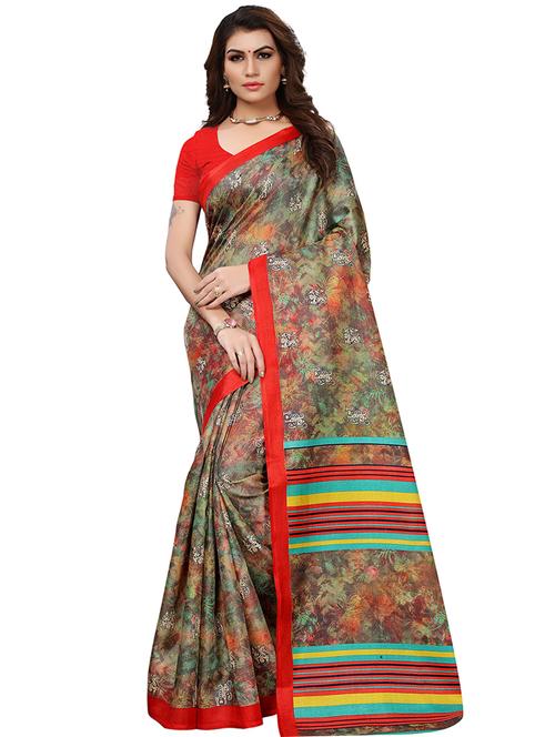 conversational printed mysore silk saree - 15613312 - Very Small Image - 1
