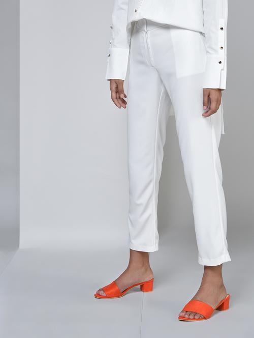 high-waist flat front trouser - 15613318 - Very Small Image - 1
