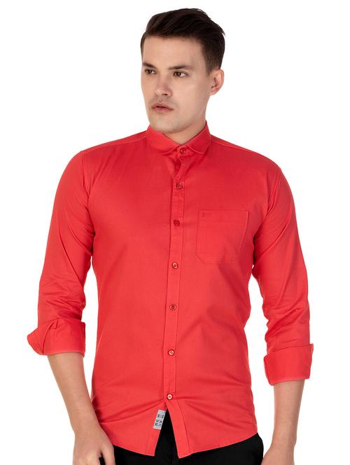 red cotton casual shirt - 15613438 - Very Small Image - 1