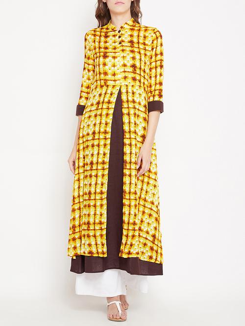 layered checkered kurta - 15613598 - Very Small Image - 1
