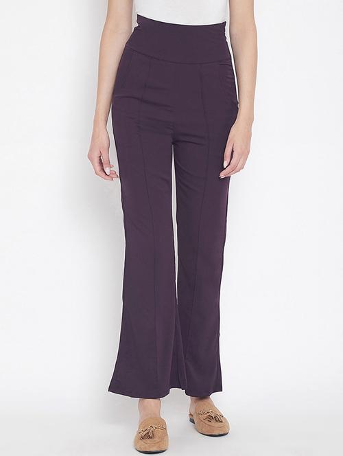 high waist flared hem trouser - 15613614 - Very Small Image - 1