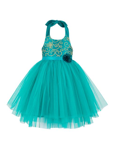 green net frock - 15615262 - Very Small Image - 1