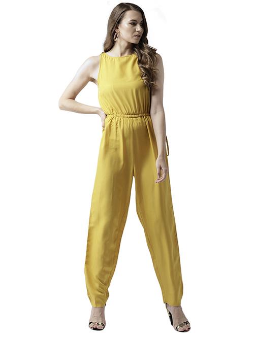 elasticated waist full length jumpsuit - 15615421 - Very Small Image - 1