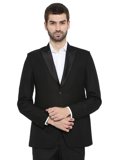 black polyester tuxedo blazer - 15615638 - Very Small Image - 1