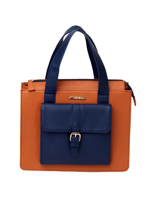 orange leatherette (pu) handbag - 15615685 - Very Small Image - 1