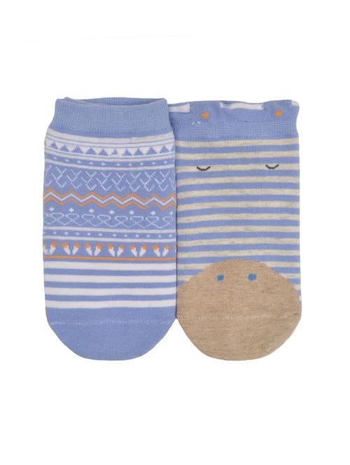 set of 2 multi colored cotton ankle length sock - 15616172 - Very Small Image - 1