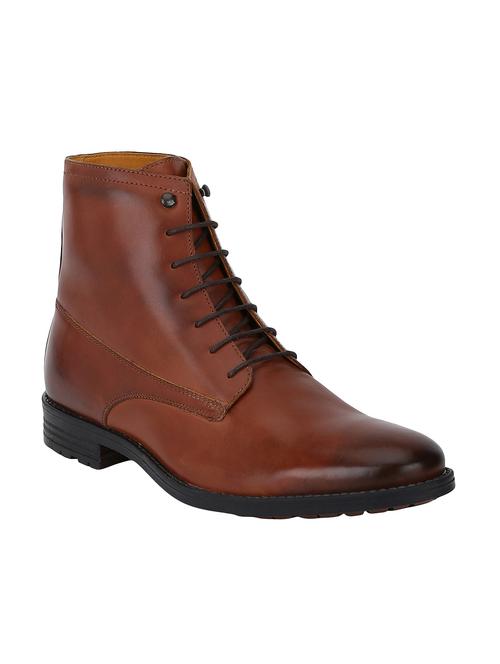 tan leather high ankle boots - 15616489 - Very Small Image - 1