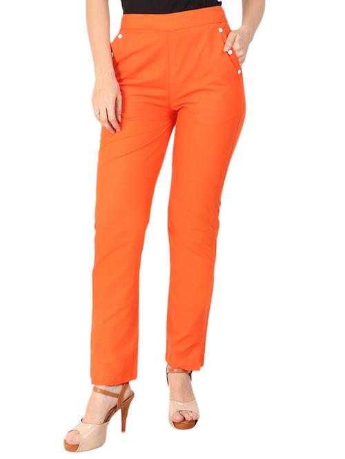 high waist flat front trouser - 15616742 - Very Small Image - 1