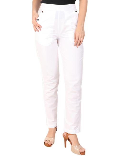 high waist flat front trouser - 15616749 - Very Small Image - 1