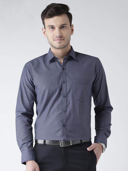 blue cotton formal shirt - 15619109 - Very Small Image - 1
