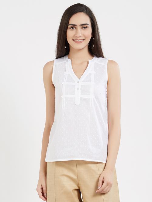 dobby placket detail top - 15619708 - Very Small Image - 1
