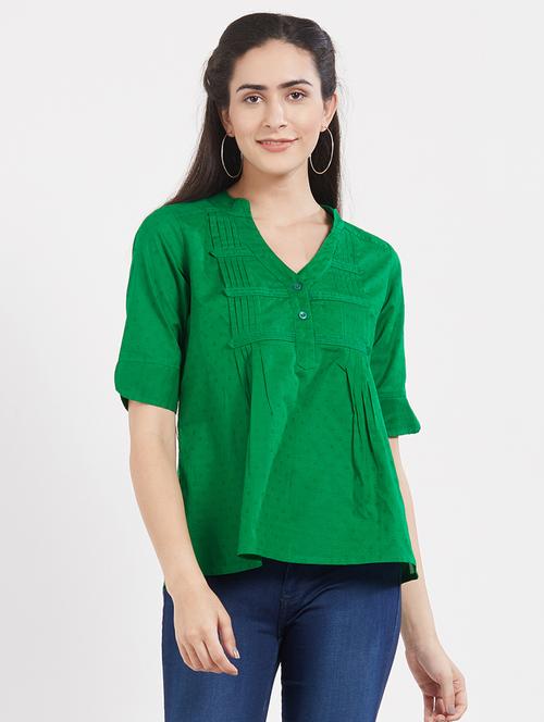 dobby placket detail top - 15619710 - Very Small Image - 1