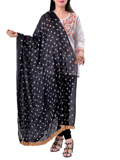 bandhani silk dupatta - 15620125 - Very Small Image - 1