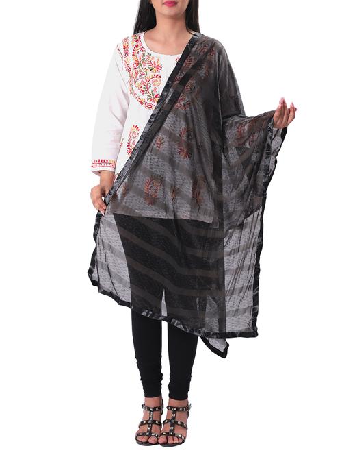black net dupatta - 15620181 - Very Small Image - 1