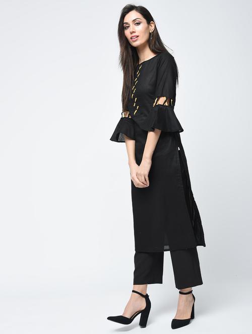 women's straight kurta - 15620260 - Very Small Image - 1