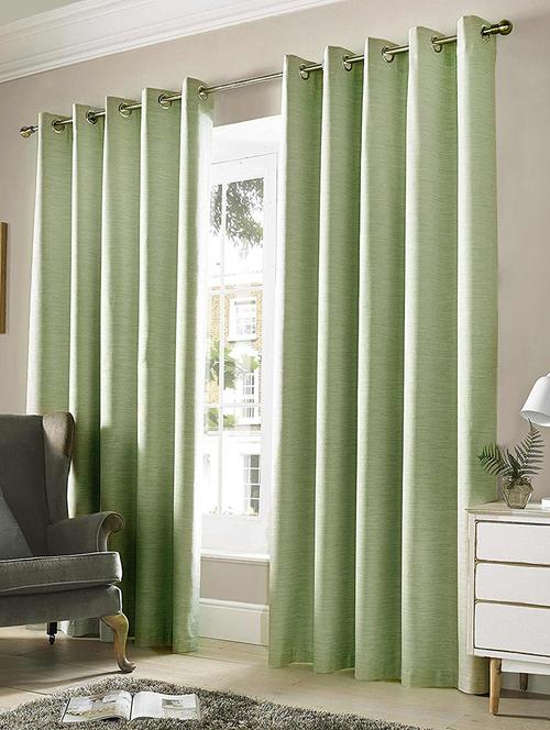 textured taupe grey art silk 41 x 87 inch door curtains (set of 2) - 15620515 - Very Small Image - 1