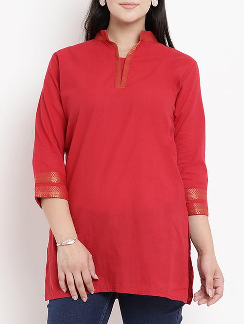 side slit jacquard tunic - 15620585 - Very Small Image - 1
