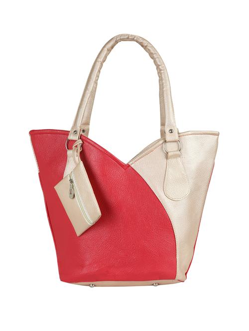 red leatherette (pu) handbag - 15621283 - Very Small Image - 1