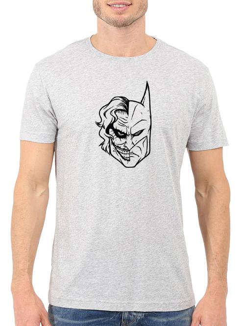 grey cotton chest print tshirt - 15621934 - Very Small Image - 1