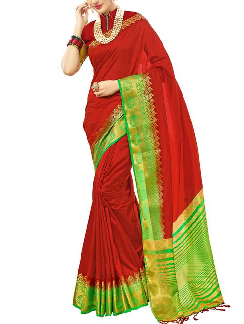 zari bordered saree with blouse - 15622713 - Very Small Image - 1