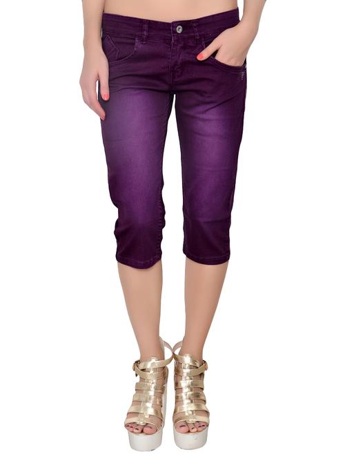 stone washed slim fit capri - 15622921 - Very Small Image - 1