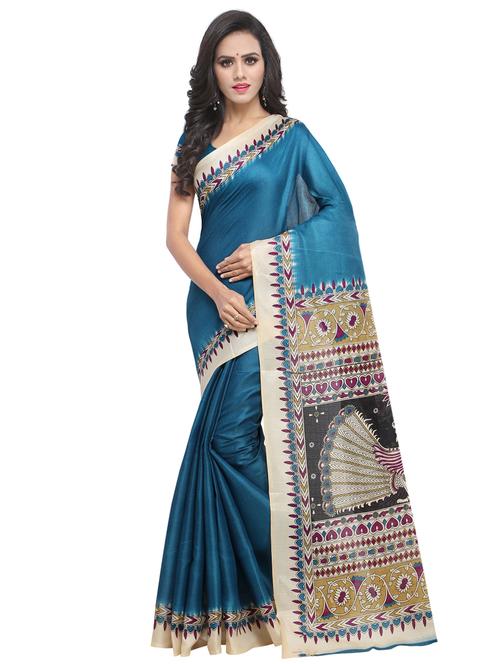 contrast bordered saree - 15624353 - Very Small Image - 1