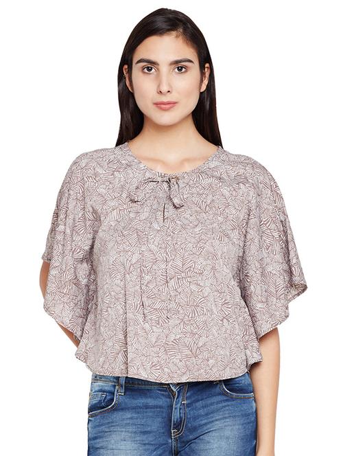 eyelet detail floral boxy top - 15624448 - Very Small Image - 1