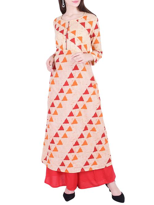 geometrical a-line kurta - 15624770 - Very Small Image - 1