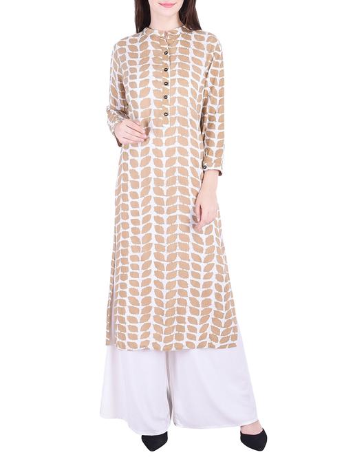 printed straight kurta - 15624775 - Very Small Image - 1