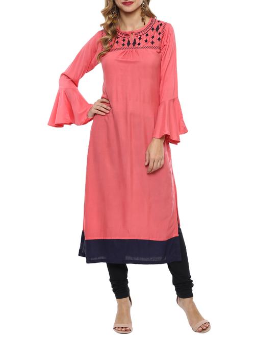 women's straight kurta - 15625034 - Very Small Image - 1