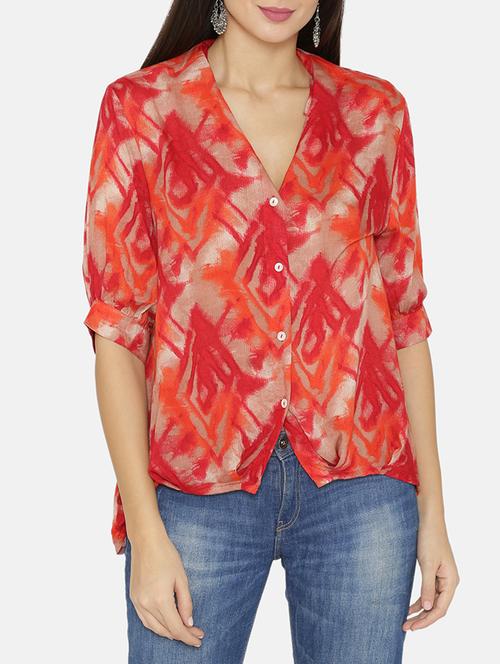 tie & dye asymmetric shirt - 15625323 - Very Small Image - 1