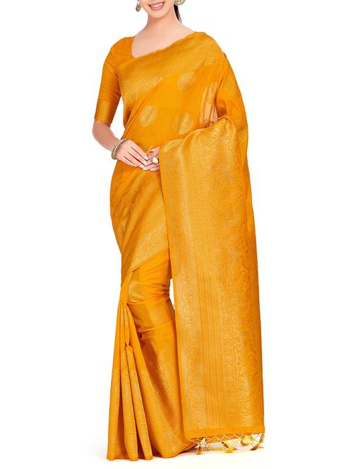 conversational zari motif kanjivaram saree with blouse - 15625504 - Very Small Image - 1