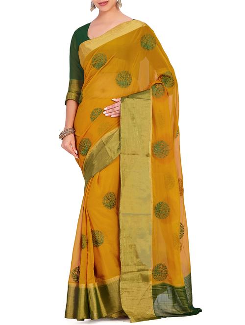 zari border hand embroidered saree - 15625610 - Very Small Image - 1