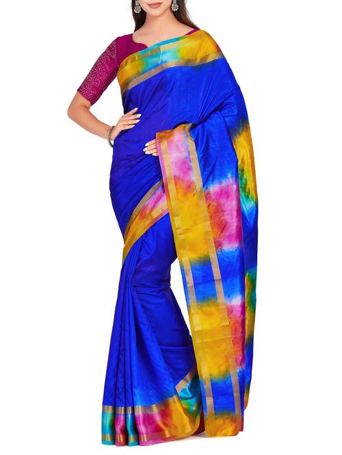 zari border shibori saree - 15625612 - Very Small Image - 1