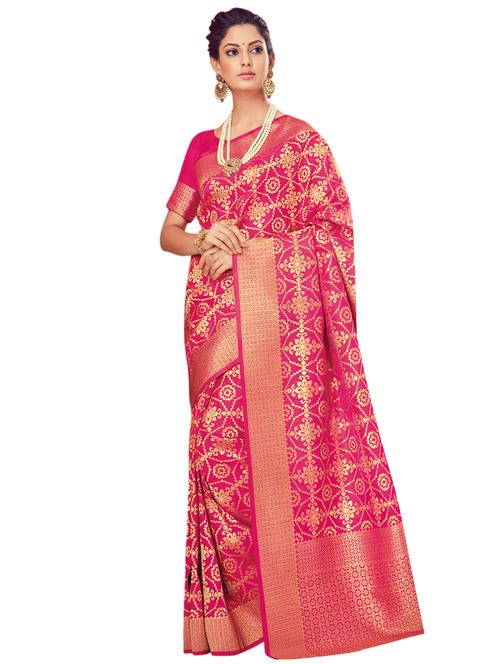 zari motifs banarasi saree - 15626853 - Very Small Image - 1