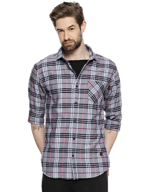 mens checks casual shirt - 15627254 - Very Small Image - 1
