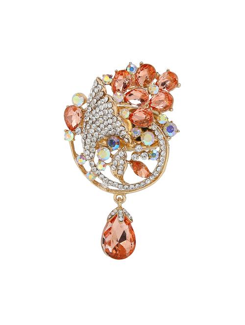 beige metal brooch - 15627791 - Very Small Image - 1
