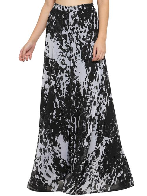 high waist abstract flared palazzo - 15628084 - Very Small Image - 1